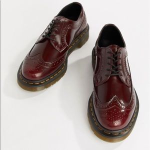 Dr. Martens 3989 Cherry Stacked Brogues